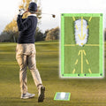 Golf Swing Training Mat with Instant Divot Feedback and Sequined Impact Surface, Portable