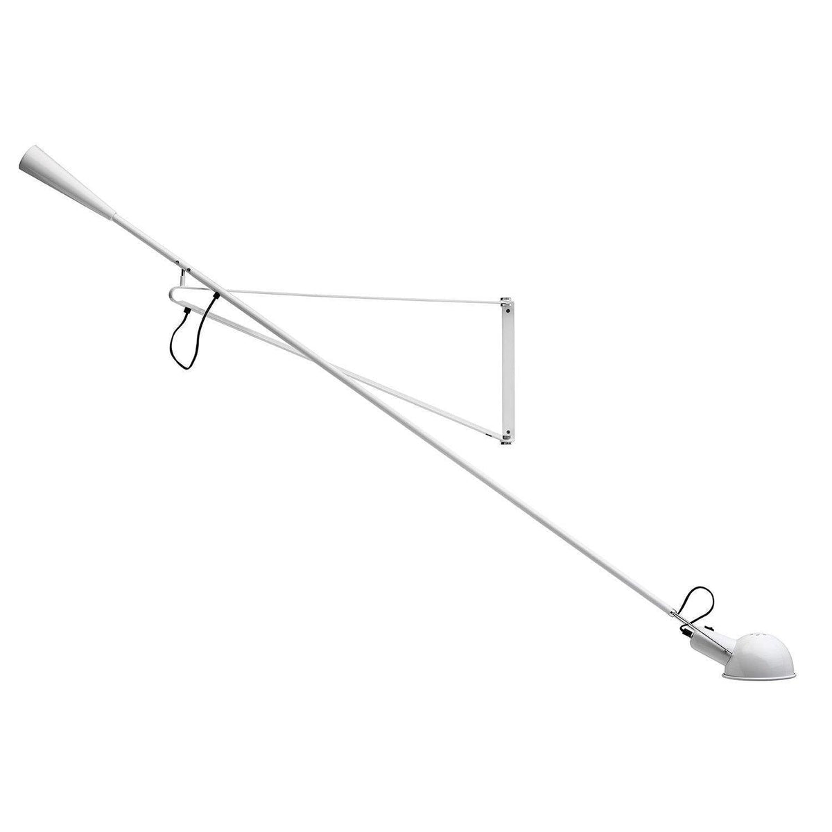 Adjustable Wall Lamp with Swinging Arm and Cast Iron Counterweight, 80.7  inches
