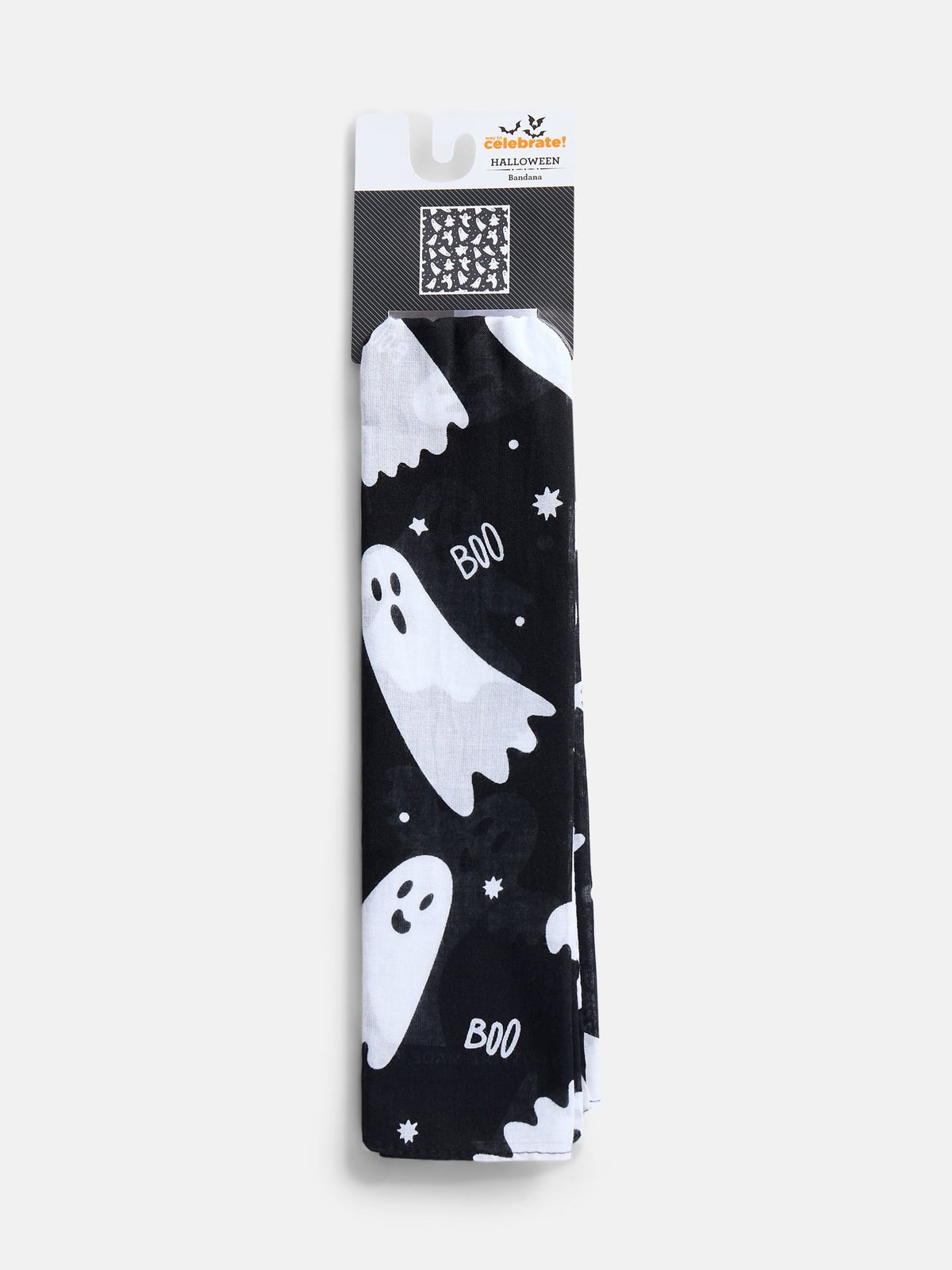 Way To Celebrate Halloween Women's Boo Ghosts Bandana, One Size, Black