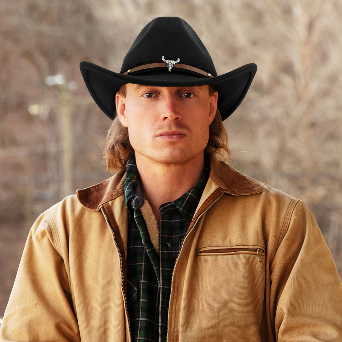 Wowstyle Wide Brim Cowboy Hat for Adult Men Women Cowgirl Hat with Adjustable Leather Band Western Cattleman Cowboy Rodeo Outfit for Outdoor Activities, Parties, Music Festive
