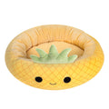 Enclosed Pet Bed with Plush Fabric and Cushioned Filling for Small Dogs and Cats