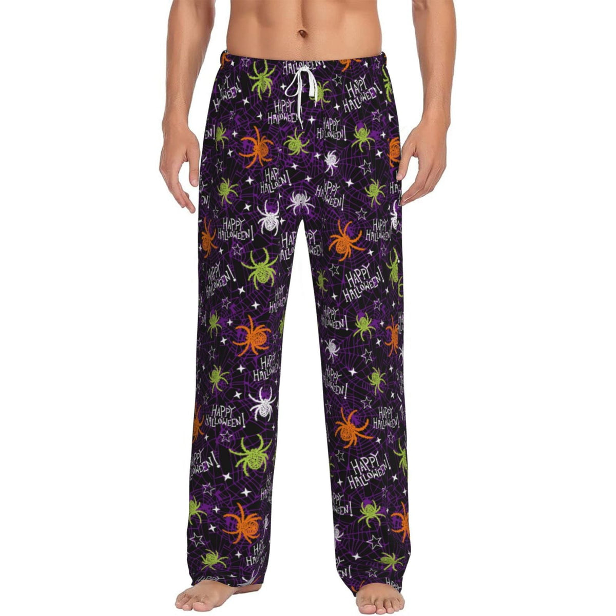 Picia Halloween Mens Soft Woven Cotton Elastic Waistband Sleep Pajama Pant Lounge Sleep Pant With Pockets And Drawstring-Medium