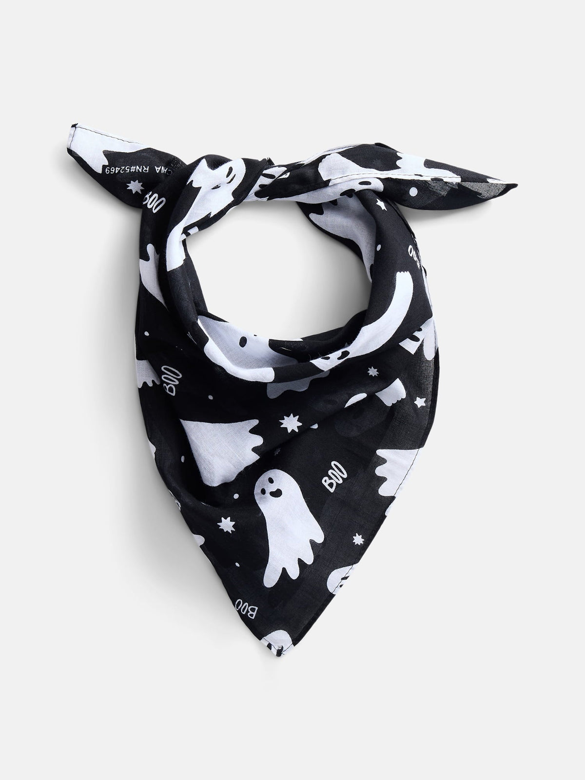 Way To Celebrate Halloween Women's Boo Ghosts Bandana, One Size, Black