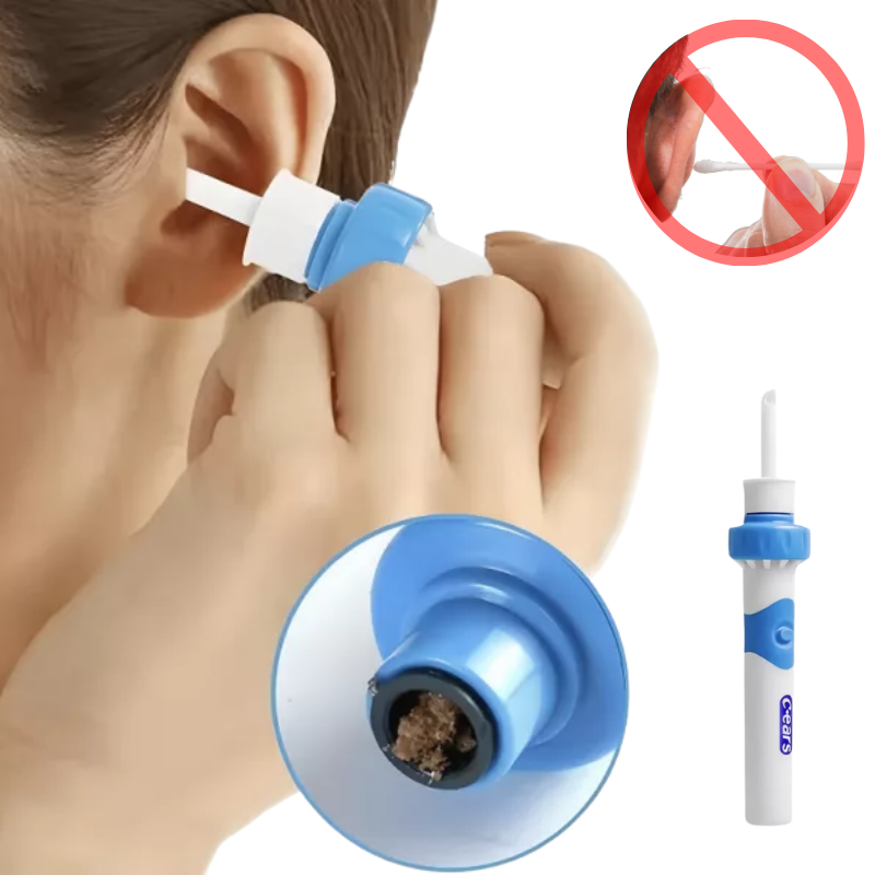 Electric Ear Wax Suction Tool with Medical Grade Silicone Tip and 60-Minute  Battery