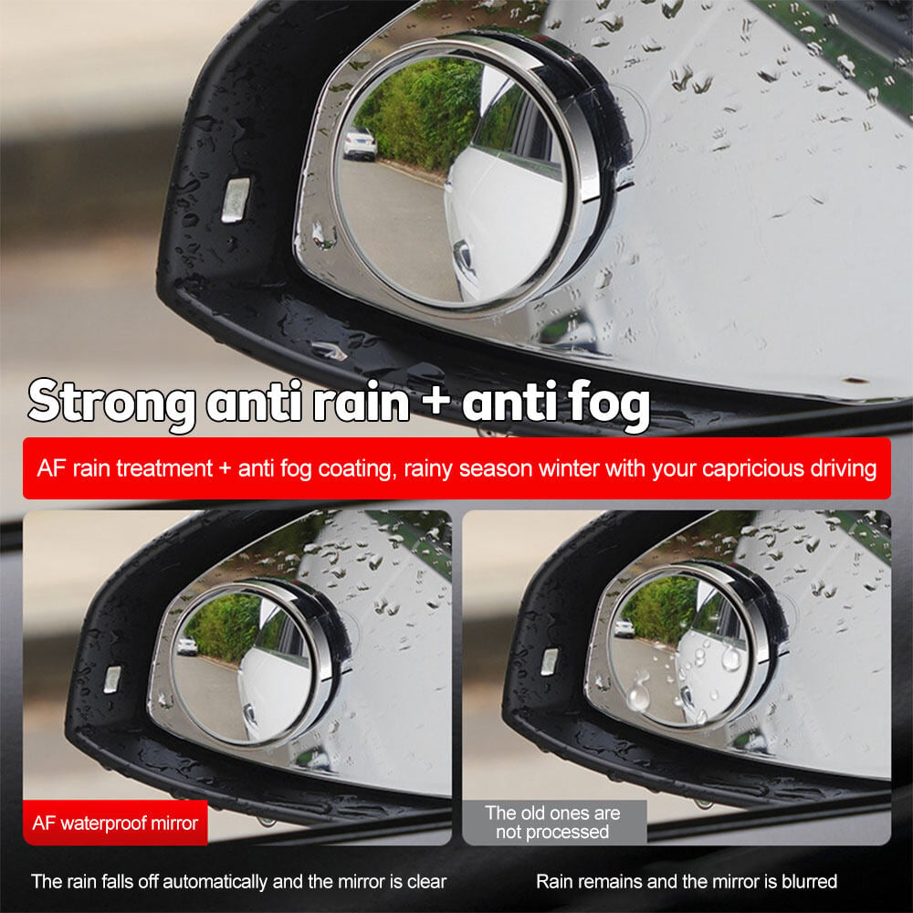 Convex Blind Spot Mirror with Vacuum Suction Mount and 360 Rotation for Cars, SUVs,  Trucks