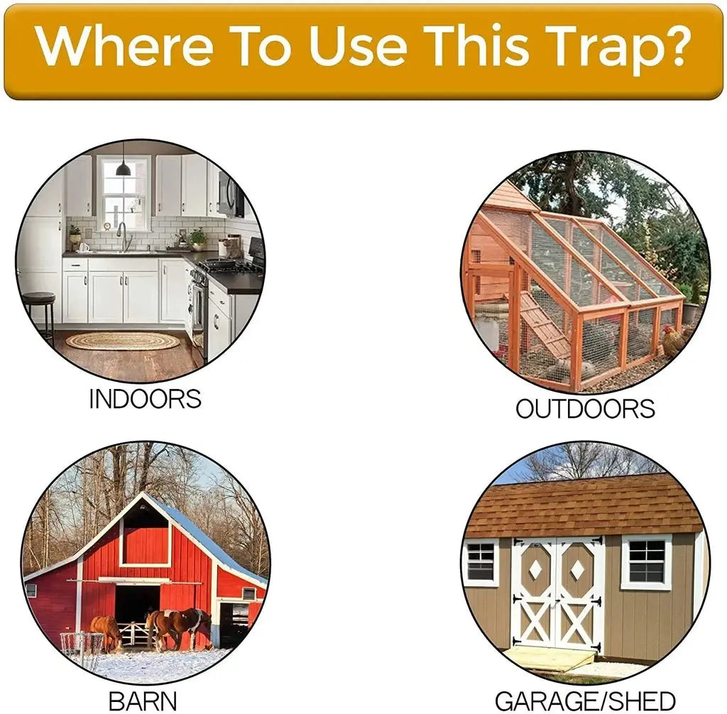 Bucket Mouse Trap with Counterweighted Plank and Two-Part Ramp, Enclosed Catch Design