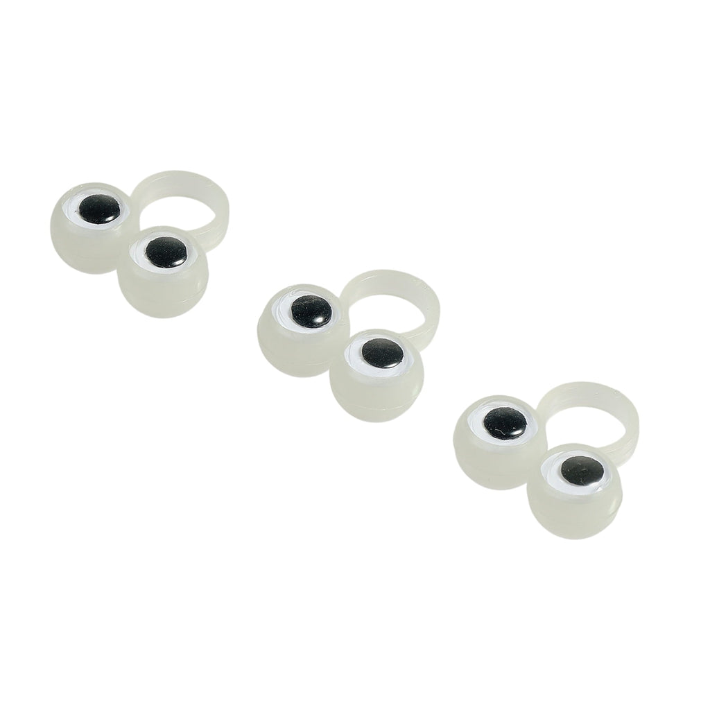 Glow-in-the-Dark Googly Eyes Rings Party Favors, Multicolor, 12 Count, Halloween by Way To Celebrate