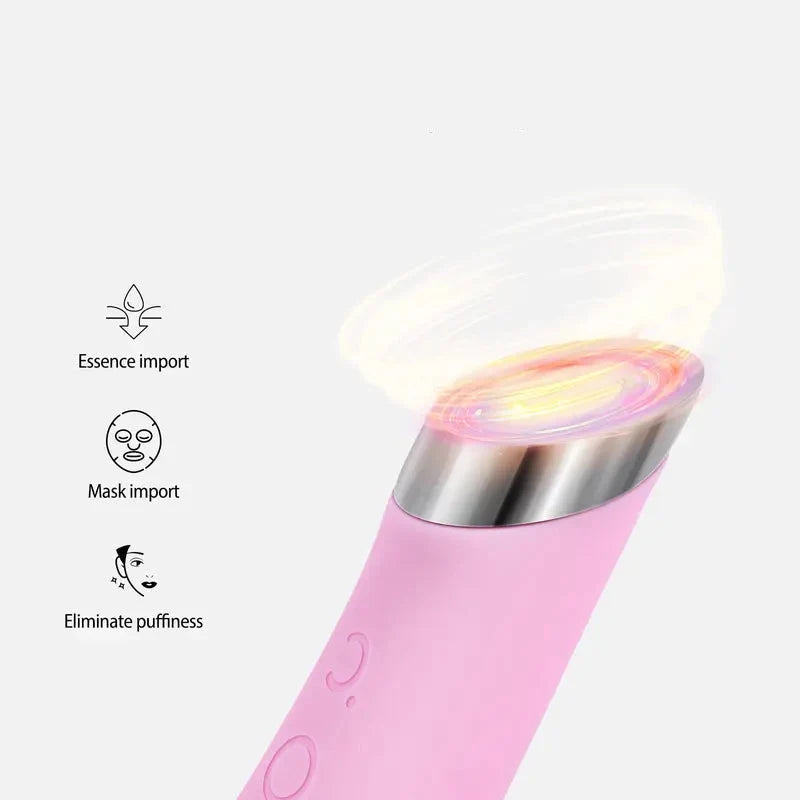 Facial Cleansing Brush with Heated Metal Tip and 5 Vibration Modes, Silicone Bristles