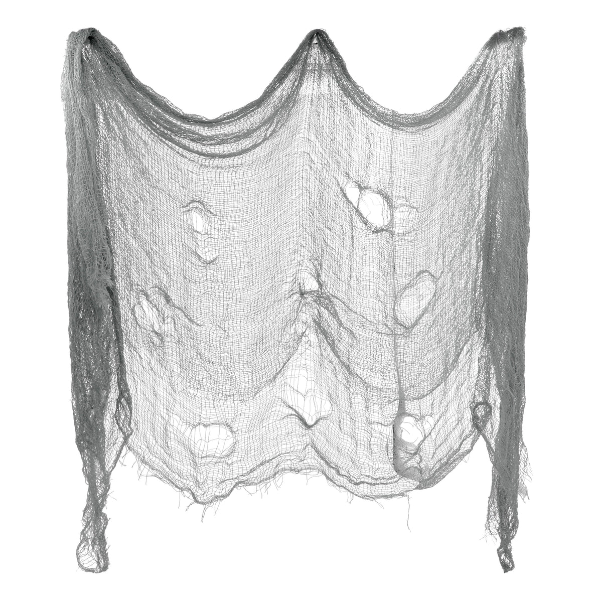 Creepy Gauze Fabric with Bats, Gray, 29.5" x 118", Halloween by Way To Celebrate