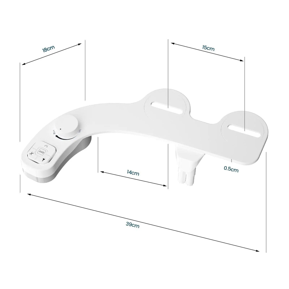 Bidet Attachment with Dual Nozzles and Adjustable Water Pressure for Standard Toilets