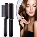 Heated Hair Styling Comb with Ion Frizz Control and Adjustable Heat, Travel Pouch