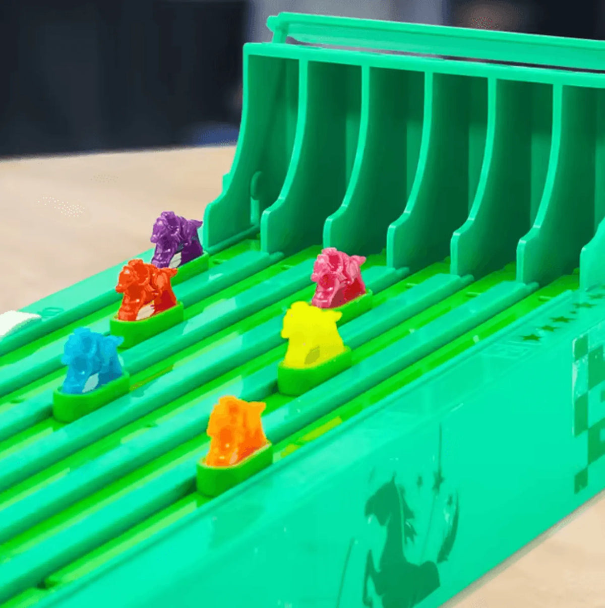 Electric Tabletop Horse Racing Game with Spinning Track and Multiplayer  Action