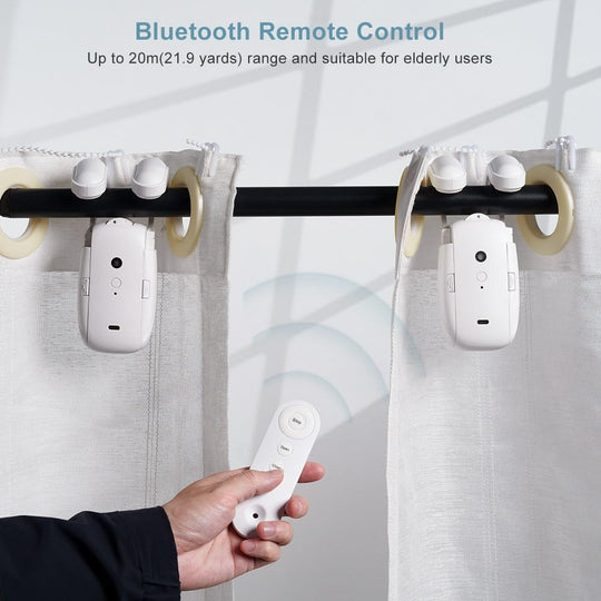 Automatic Curtain Opener and Closer with Remote Control for Multiple Track Types