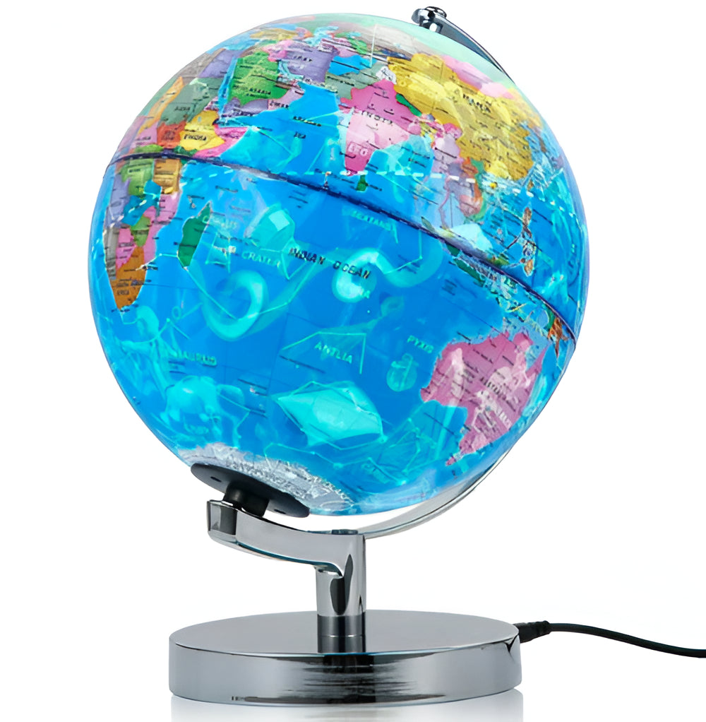 Globe with 12 Constellation Displays and LED Night Light