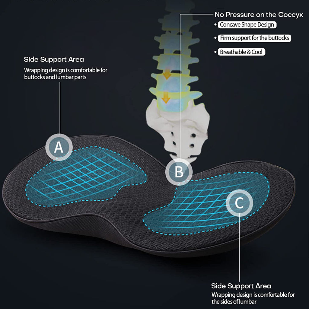 Car Seat Cushion with Memory Foam and 3.5-Inch Height Boost, Removable Breathable Cover