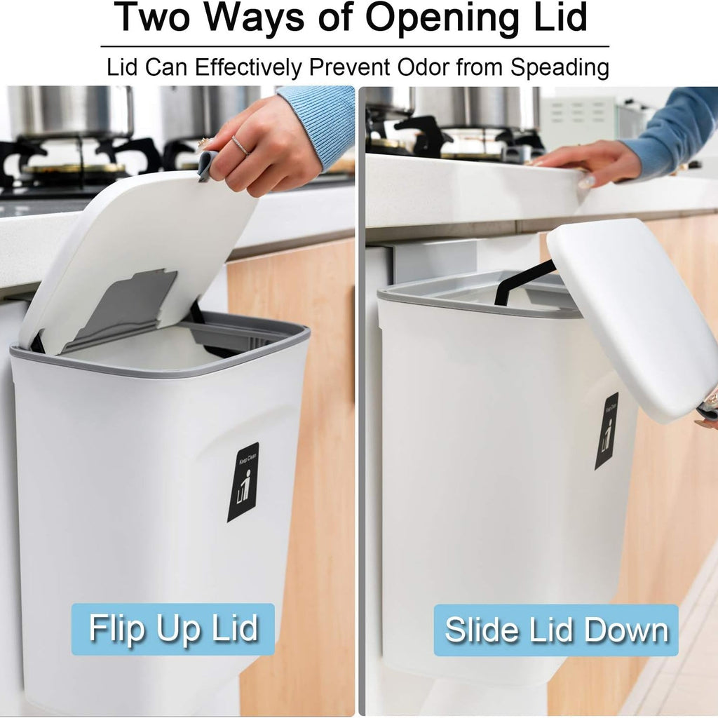 Countertop Compost Bin with Rolling Lid and Airtight Seal, 2.4 Gallon Capacity