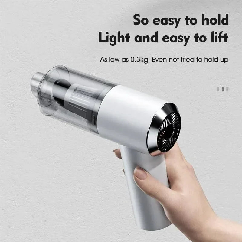 Handheld Wet and Dry Vacuum with Crevice and Brush Attachments, LED  Light