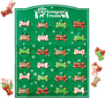 Dog Treat Advent Calendar with 24 Gingerbread Biscuits and Hand Decorated Designs