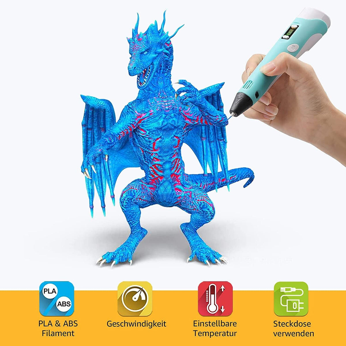 3D Printing Pen with Variable Speed Control and Cooling Safety  System