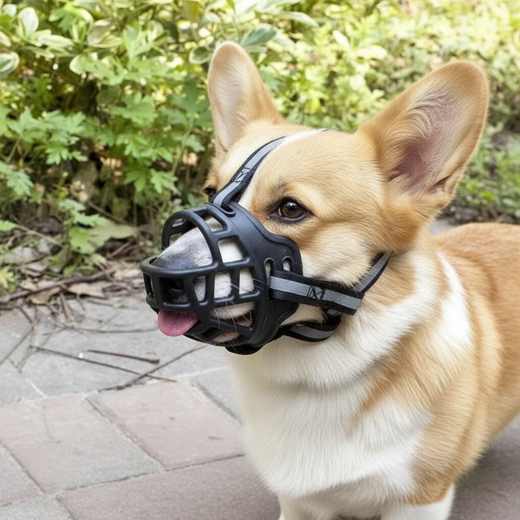 Dog Muzzle with Adjustable Head and Jaw Straps for Reactive  Behavior