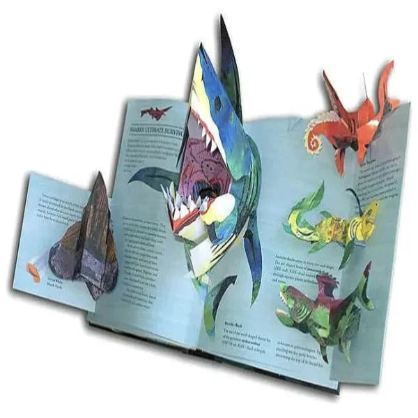 3D Pop Up Dinosaur and Sea Monster Book with Hardcover Binding and Educational  Facts