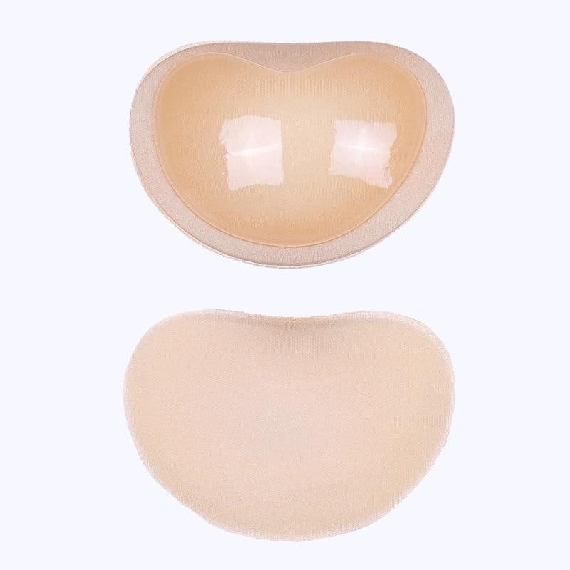 Adhesive Bikini Pads with Molded Shape and Silicone Coating,  Reusable