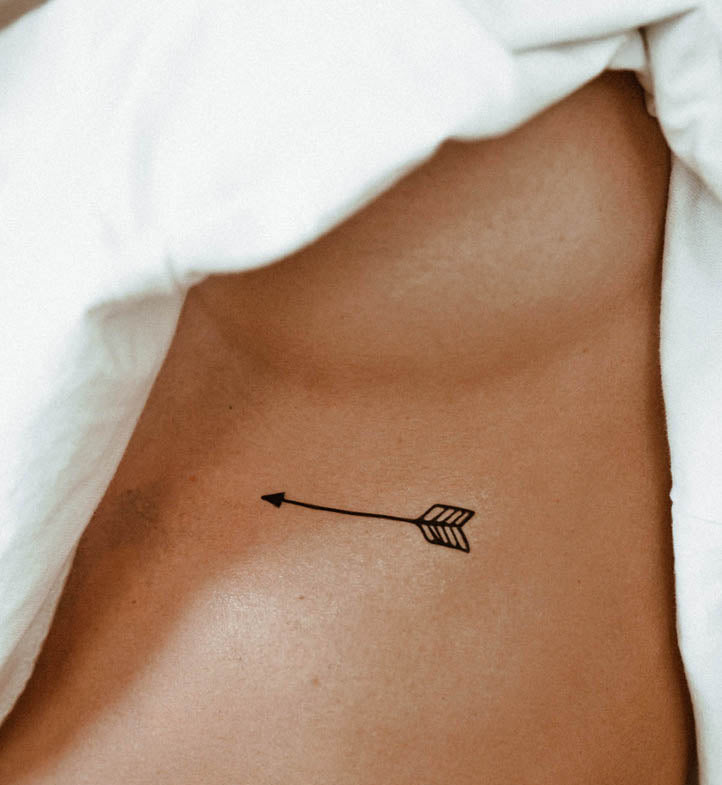 Black Arrow Water Transfer Temporary Tattoo, 2.5 x 4  Inches