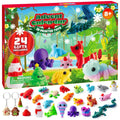 24-Piece 3D Printed Advent Calendar with Christmas and Animal Toys for Kids
