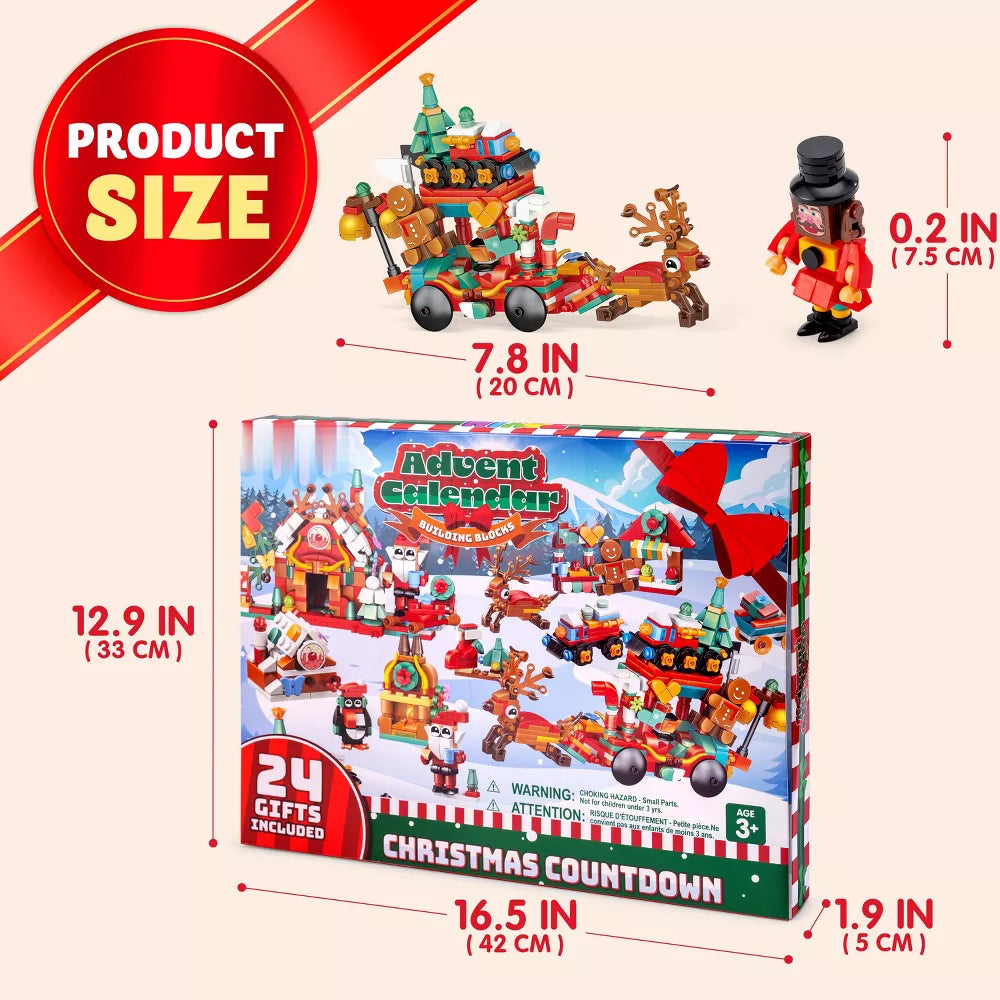 Building Block Advent Calendar with 24 Daily Mini Builds and 2 Grand Finale Sets