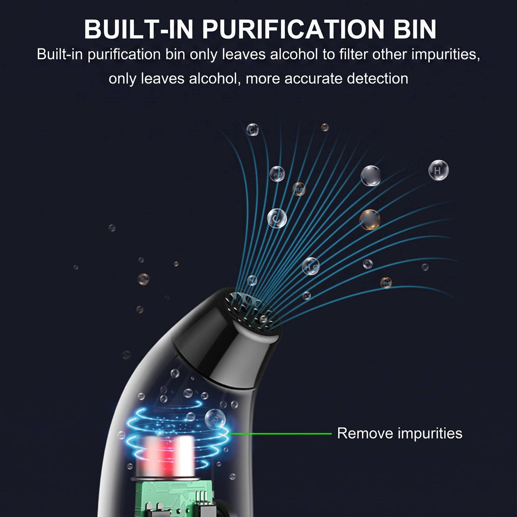Digital Breathalyzer, Contactless Portable BAC Tester with 2.7K Display, Personal Alcohol Tester