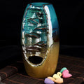 Ceramic Backflow Incense Burner with Smoke Waterfall Effect and 50  Cones