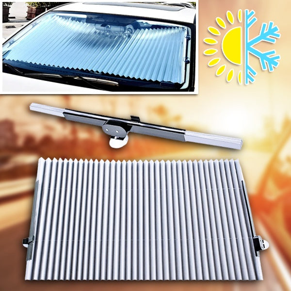 Foldable Car Window Sunshade with Reflective Heat Barrier and UV  Protection