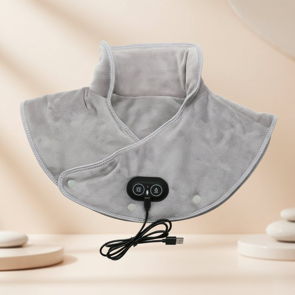 Heating Pad for Neck and Shoulders with Vibration Massage, Three Heat  Levels