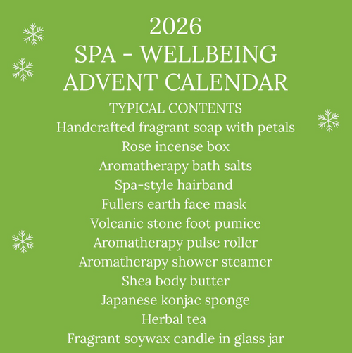 12 Day Spa Advent Calendar with Bath Salts and Soy Candle, Soap Mask