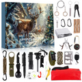 24-Tool Survival Gear Kit with Fire Starter and Compass for Camping