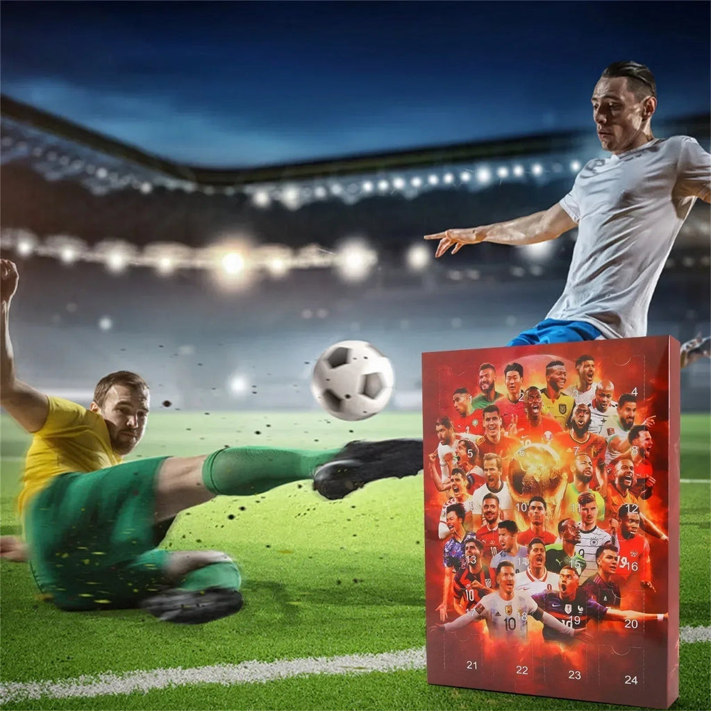 24 Compartment Advent Calendar with Football Toys and Daily Reveals