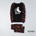 DAKIMOE Halloween Pajamas Family Matching Glow In The Dark Halloween Print Long Sleeve PJs Set Outfits 2 Pieces Cotton Loungewear Sleepwear for Adult Men Women Kids Toddler, Mom-M