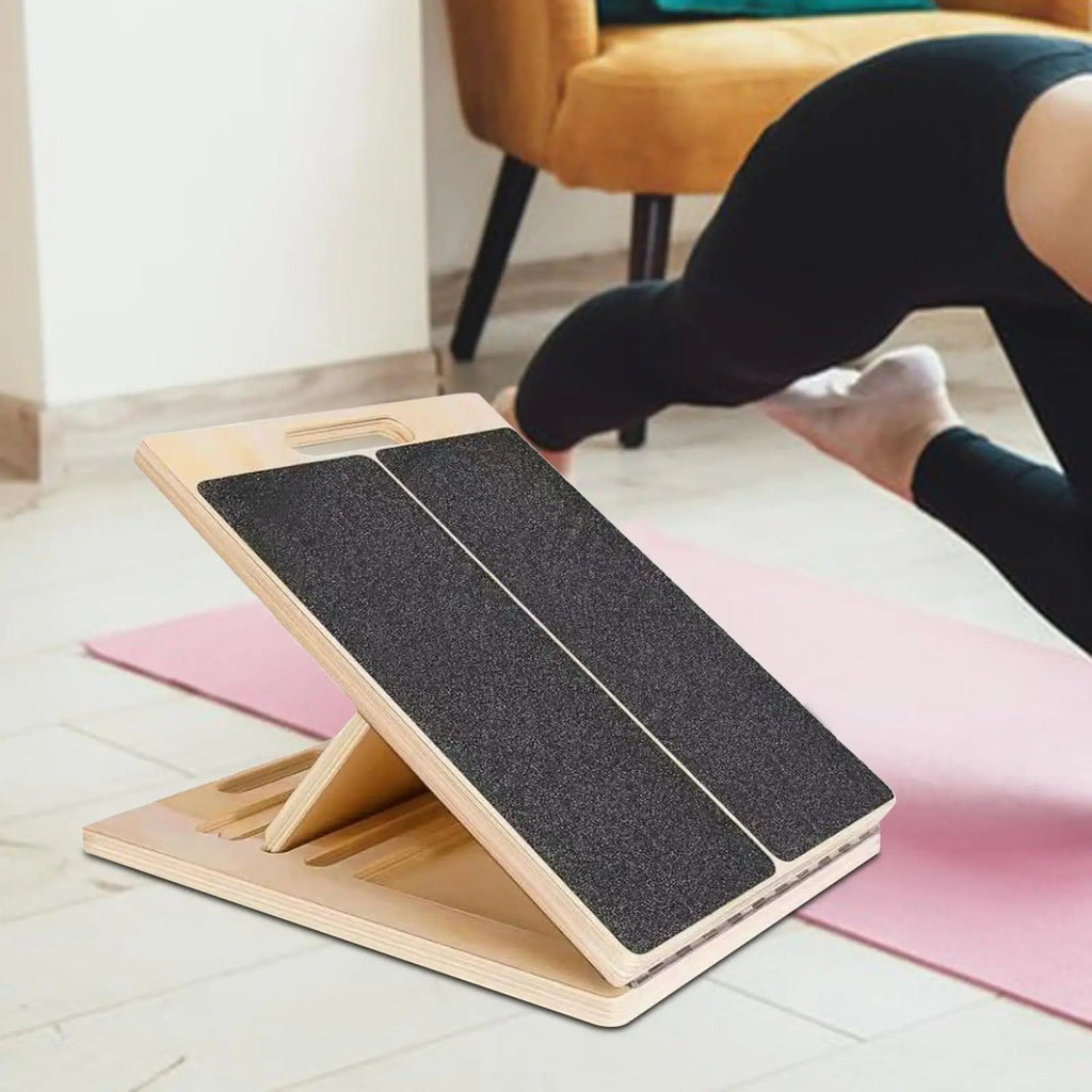 Adjustable Incline Calf Stretcher Board with Textured Grip and Foldable  Design