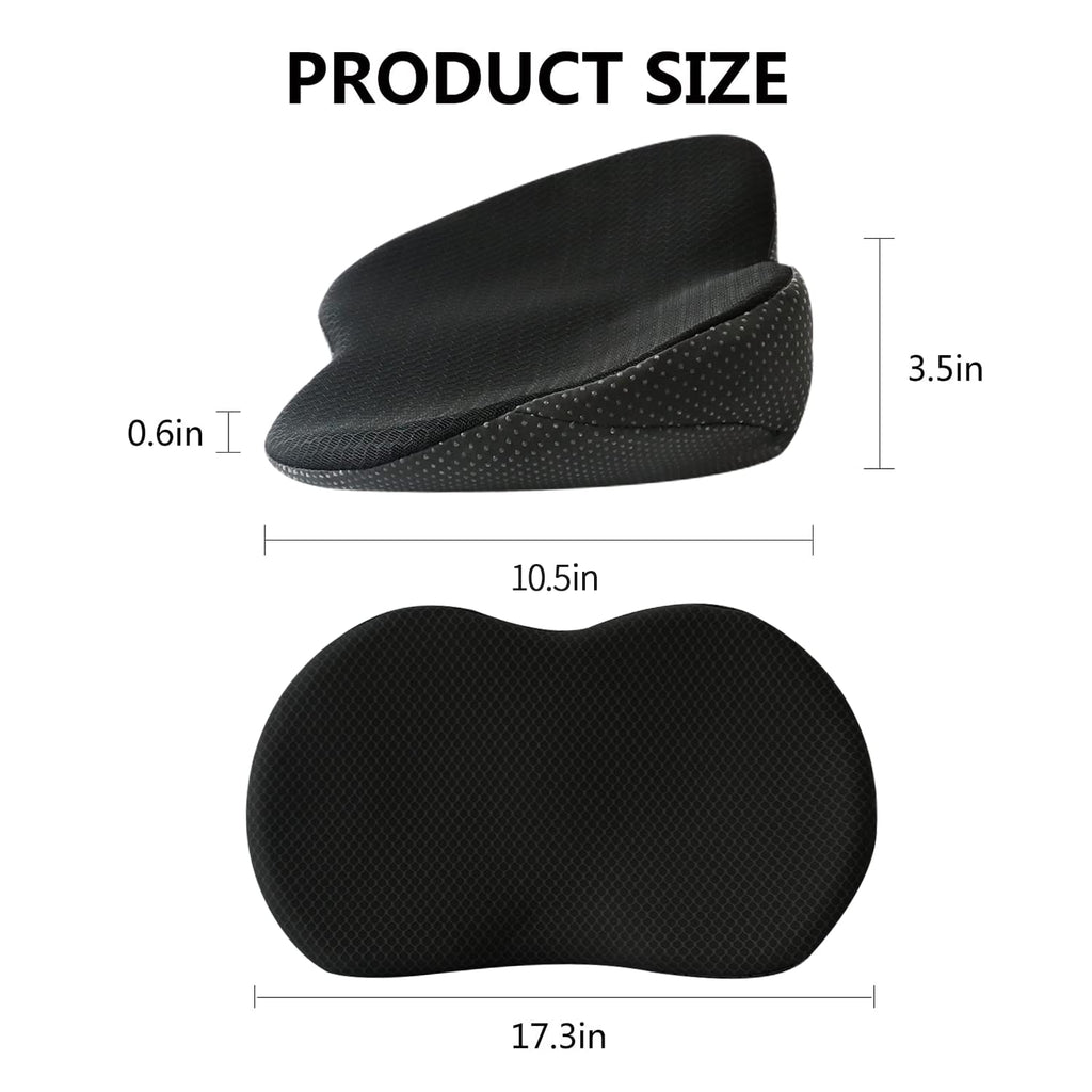 Car Seat Cushion with Memory Foam and 3.5-Inch Height Boost, Removable Breathable Cover