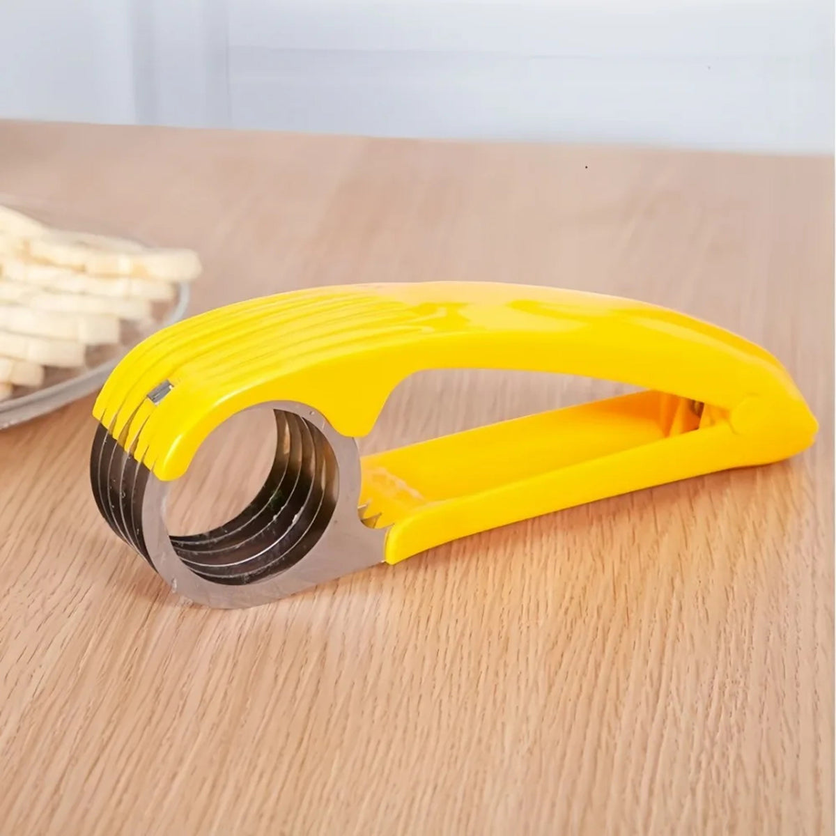 Curved Blade Banana Slicer with Angled Handle for Fruits and  Vegetables