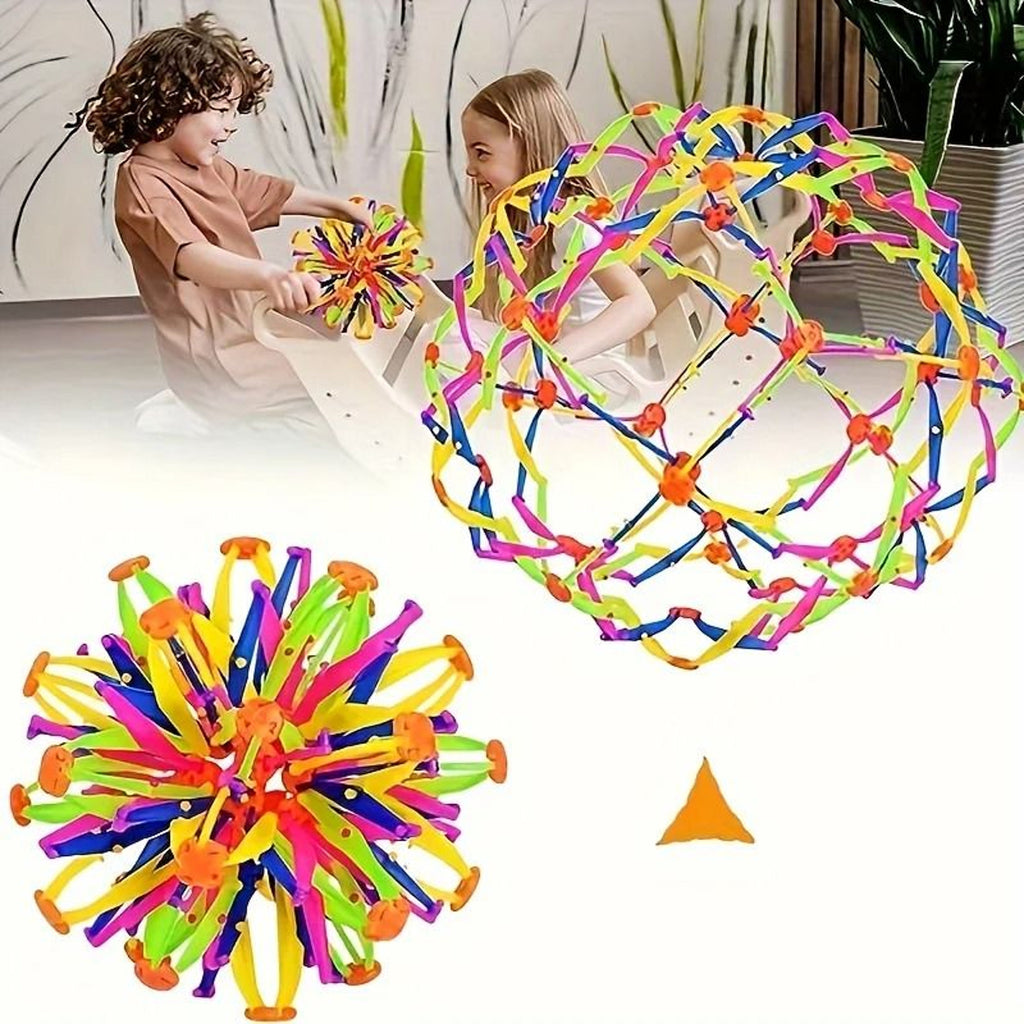 Expandable Breath Ball with Geometric Lattice Structure and Colorful Joints for Breathing  Exercises