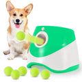 Automatic Dog Ball Launcher Rechargeable, Interactive Pet Thrower with 3 Distance Settings LED Indicator for Small Medium Dogs