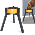 Dog Bowl Stand with Adjustable Width and Foldable Metal Frame, 13.7in  Height