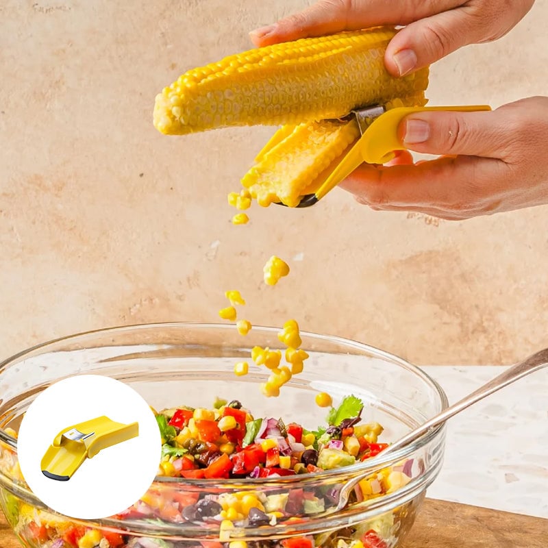 Corn Kernel Stripper with Stainless Steel Blade and Rubber Grip  Feet