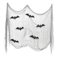 Creepy Gauze Fabric with Bats, Gray, 29.5" x 118", Halloween by Way To Celebrate