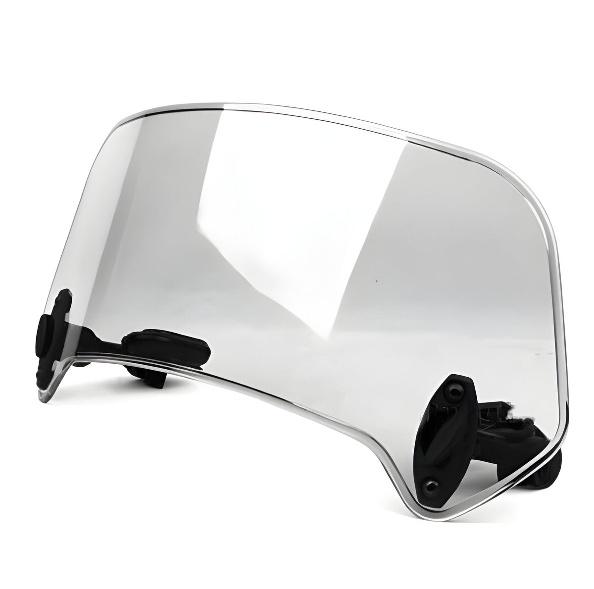 Clear Windshield Extension Panel with Adjustable Clamp Mounting for Motorcycles