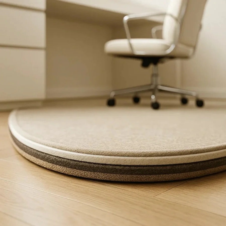 Chair Mat for Hardwood Floors with Non-Slip Backing and Short-Pile Velour, 35x24 in