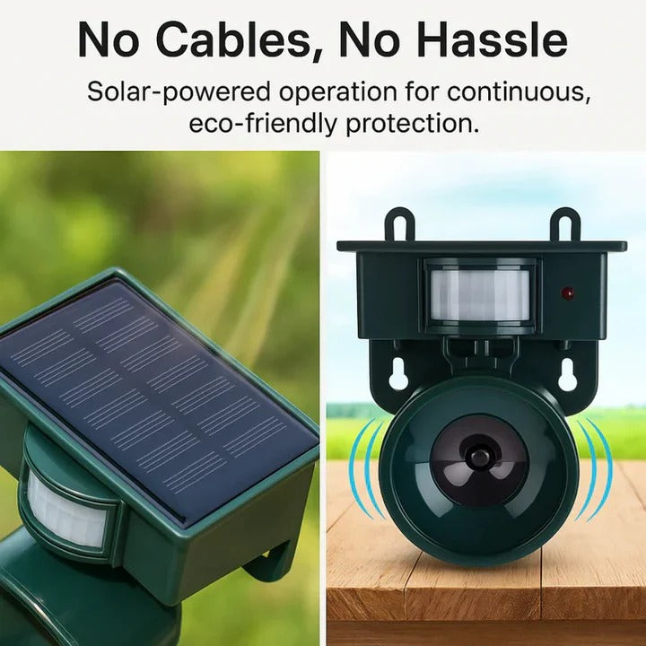Bird Repeller with Motion Sensor and Adjustable Sensitivity, Weather-Resistant