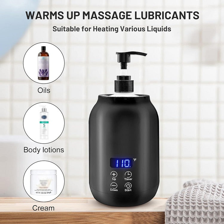 Electric Massage Oil Warmer with 360 Degree Heating and Digital Temperature  Control
