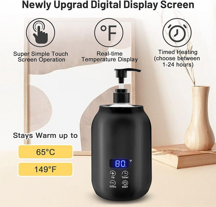 Electric Massage Oil Warmer with 360 Degree Heating and Digital Temperature  Control